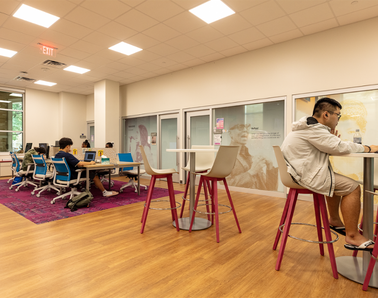 Students Studying at the TCU Intercultural Center