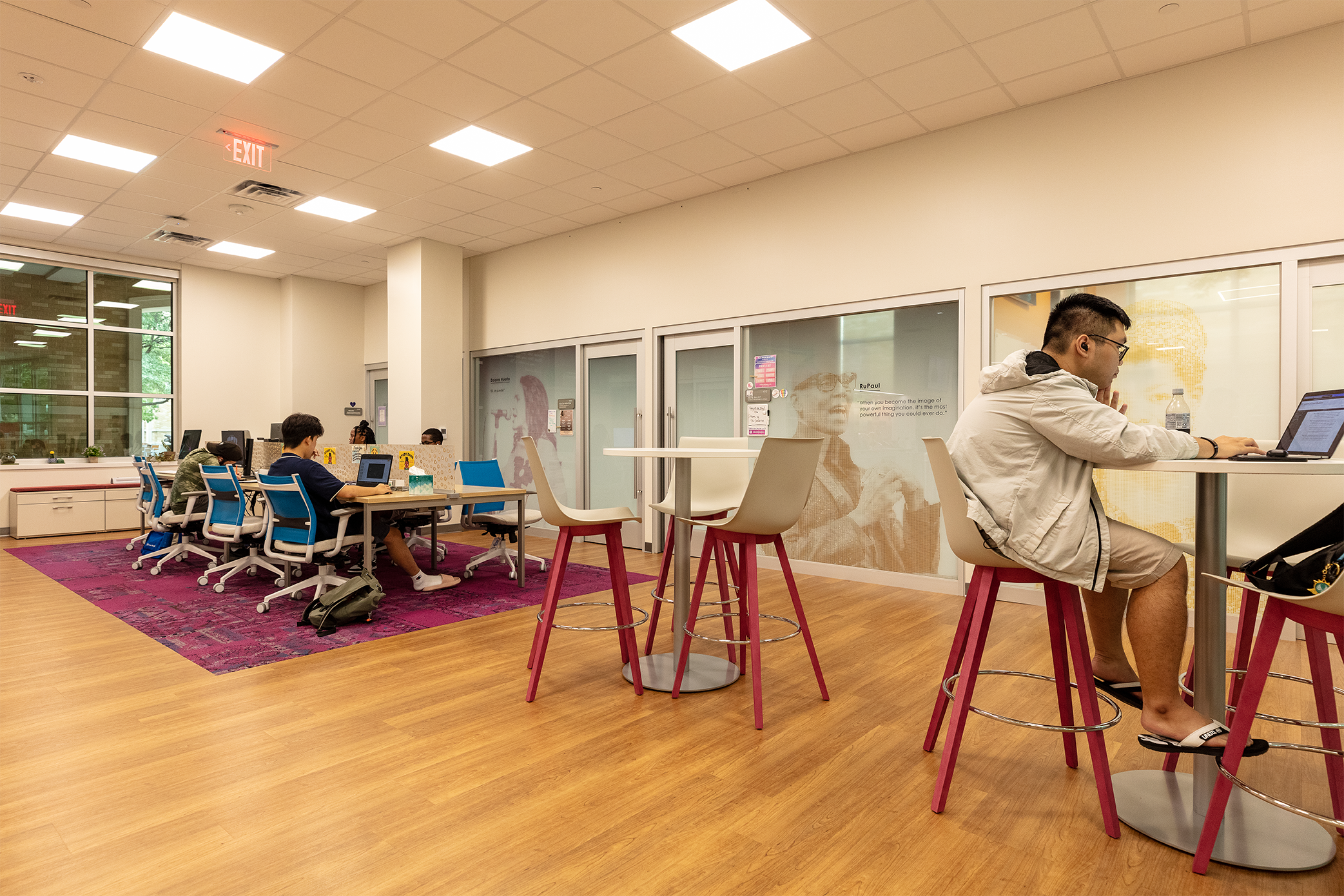 Students Studying at the TCU Intercultural Center