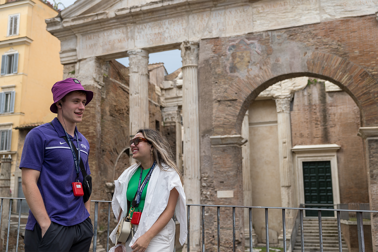 Two TCU students in Rome