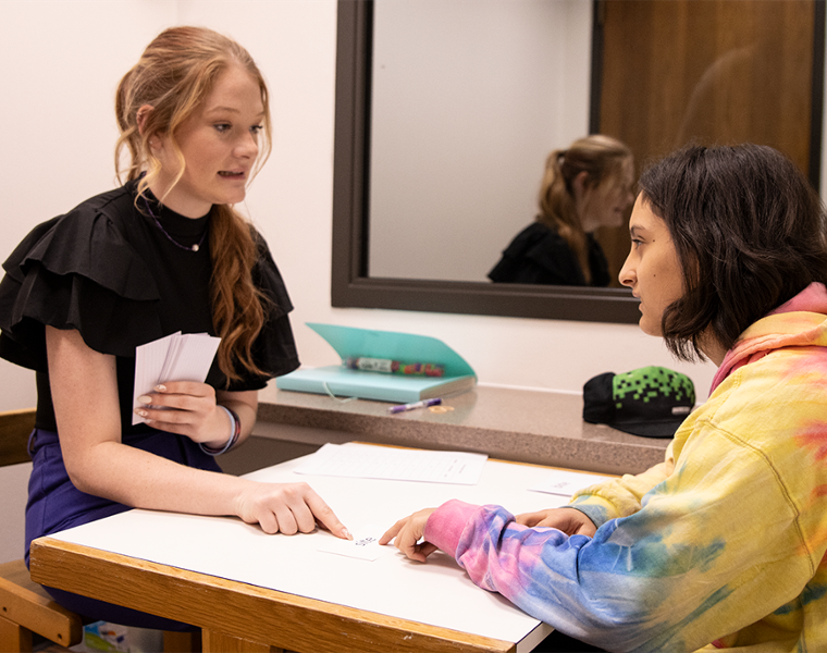 TCU teaching deaf child 