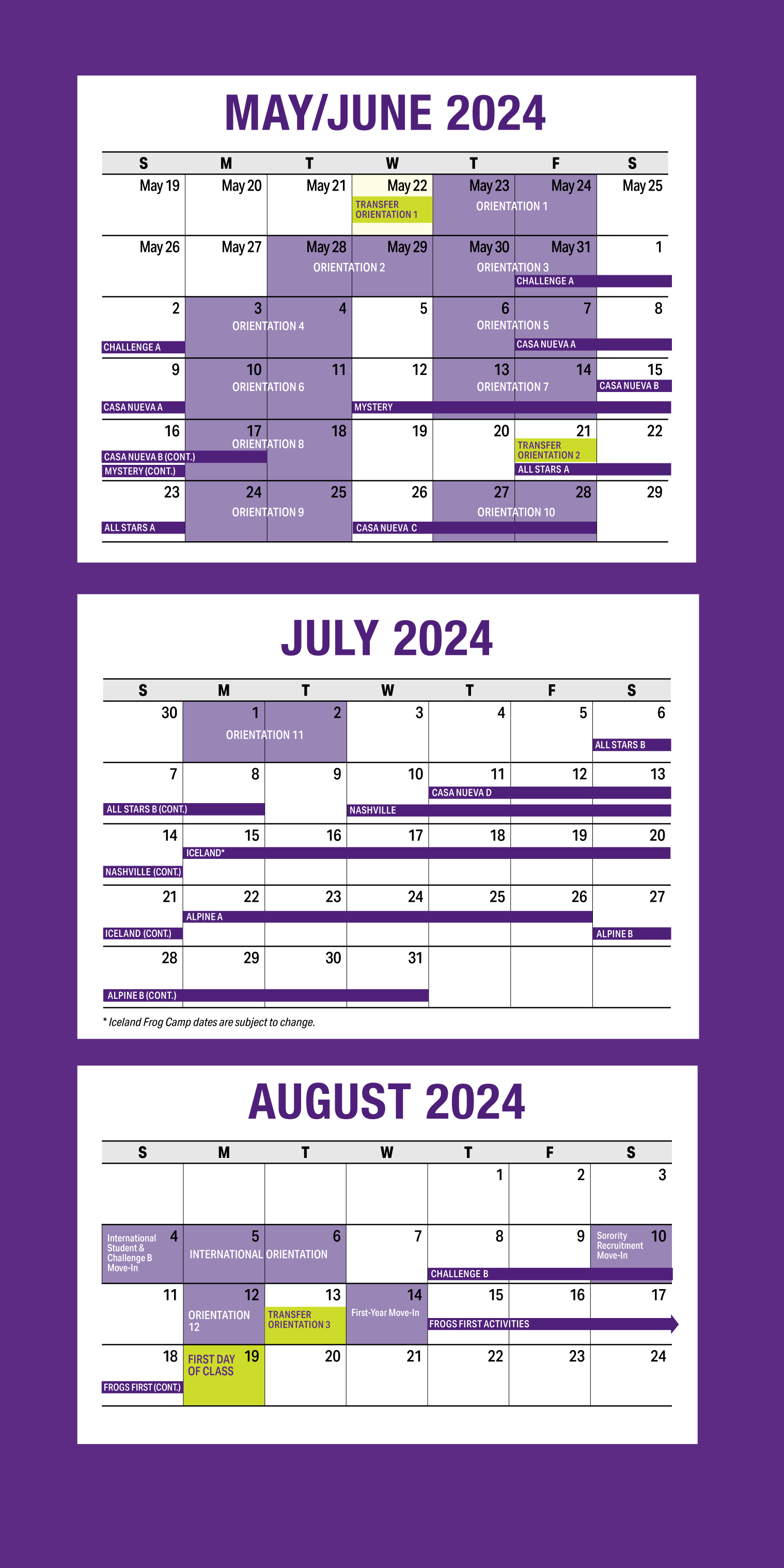 Summer 2024 Calendar