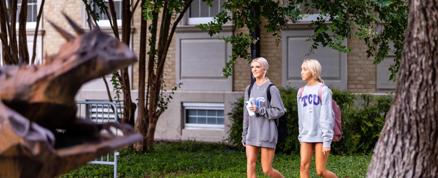 Students on Campus at TCU